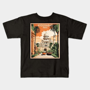 Hyderabad India Vintage Tourism Travel Kids T-Shirt